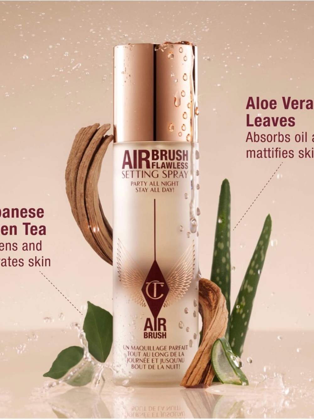 Charlotte Tilbury Airbrush Flawless Setting Spray - Rose Gold & Cream